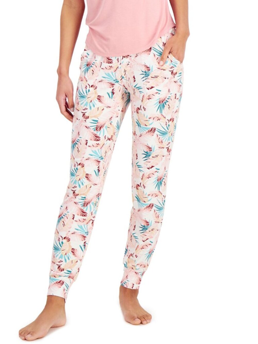Alfani Womens Ultra-Soft Knit Jogger Pajama Pants,1-Piece
